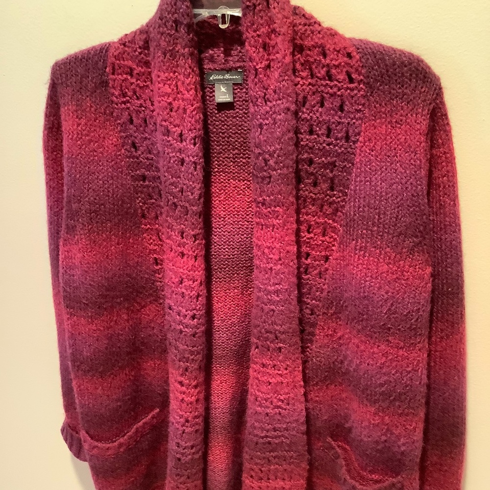 Eddie Bauers finest open cardigan
